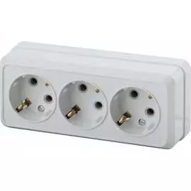 Трехместная розетка Intro Quadro 2-206-01 Б0053819