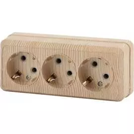 Трехместная розетка Intro Quadro 2-206-11 Б0053826