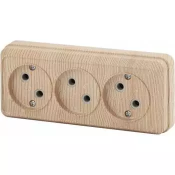 Трехместная розетка Intro Quadro 2-205-11 Б0053817