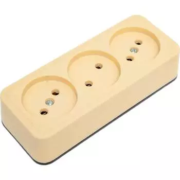 Трехместная розетка ООО Ливны-Электро РА 10-014 РА 6748