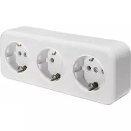 Трехместная розетка STEKKER PST16-51-20 39697