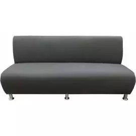 Трехместная секция дивана Мягкий Офис серая КЛ701СР