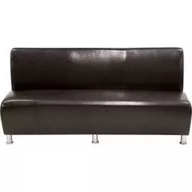 Трехместная секция дивана Мягкий Офис шоколадная КЛ702ШК