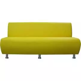 Трехместная секция дивана Мягкий Офис желтая КЛ701ЖЛТ