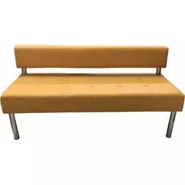 Трехместная секция дивана Мягкий Офис горчичная СТР701ГРЧ