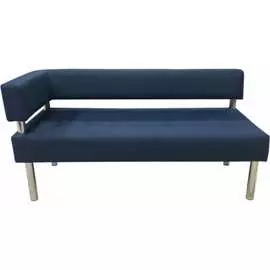 Трехместная секция дивана Мягкий Офис ПП темно-синяя ППСТР701СН1