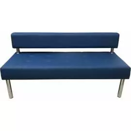 Трехместная секция дивана Мягкий Офис синяя СТР701СН