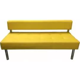 Трехместная секция дивана Мягкий Офис желтая СТР701ЖЛТ