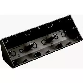 Трехместная угловая коробка для установки выключателей и розеток BYLECTRICA СТИЛЬ КУ-443 черный