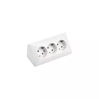 Трехместная угловая розетка BYLECTRICA СТИЛЬ РА16-792