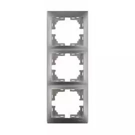 Трехместная вертикальная рамка Lezard MIRA 701-1000-153