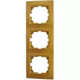 Трехместная вертикальная рамка Lezard MIRA 701-0701-153