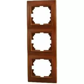 Трехместная вертикальная рамка Lezard MIRA 701-0801-153