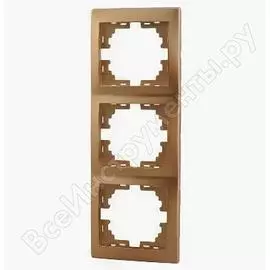 Вертикальная трехместная рамка Lezard MIRA 701-1300-153