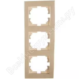 Трехместная вертикальная рамка Lezard RAIN 703-3030-153