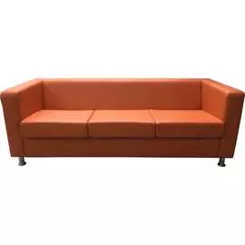 Трехместный диван Мягкий Офис оранжевый АПЛЮ301ОР