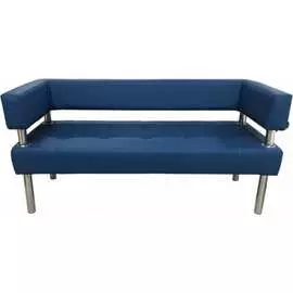 Трехместный диван Мягкий Офис синий СТР301СН