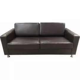 Трехместный диван Мягкий Офис коричневый ВТС303ШК