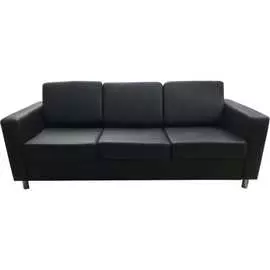 Трехместный диван Мягкий Офис черный АРТ301ЧН