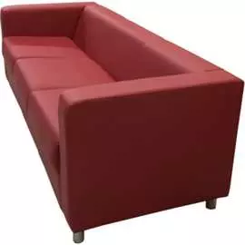 Трехместный диван Мягкий Офис красный АПЛЮ301КР