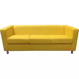 Трехместный диван Мягкий Офис желтый АПЛЮ301ЖЛТ