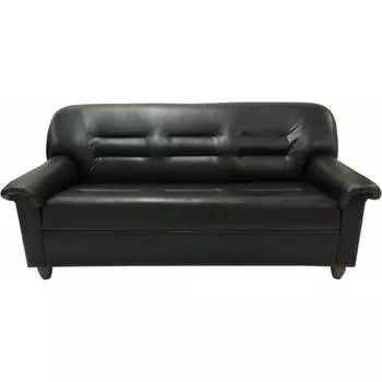 Трехместный диван Мягкий Офис черный МО303ЧН