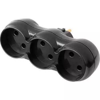 Трехместный разветвитель BYLECTRICA РВ16-376 черный