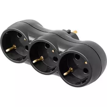 Трехместный разветвитель BYLECTRICA РВ16-375 черный