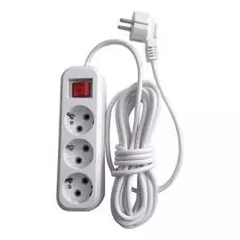 Трехместный удлинитель STEKKER HM03-31-02 39197