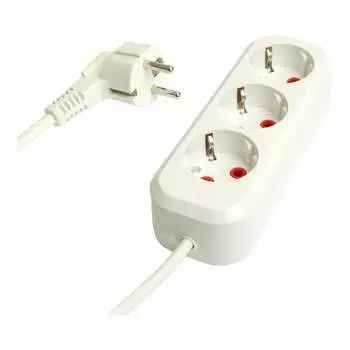 Трехместный удлинитель STEKKER с/з hm06-31-05 3x1мм2, 5м, серия home (у10-002), белый 49349