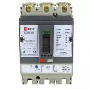 Трехполюсный автомат EKF ВА-99C mccb99C-160-80