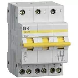 Трехпозиционный выключатель-разъединитель IEK ВРТ-63 MPR10-3-025