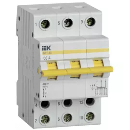 Трехпозиционный выключатель-разъединитель IEK ВРТ-63 MPR10-3-063