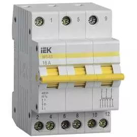 Трехпозиционный выключатель-разъединитель IEK ВРТ-63 MPR10-3-016