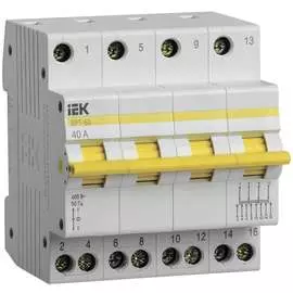 Трехпозиционный выключатель-разъединитель IEK ВРТ-63 MPR10-4-040