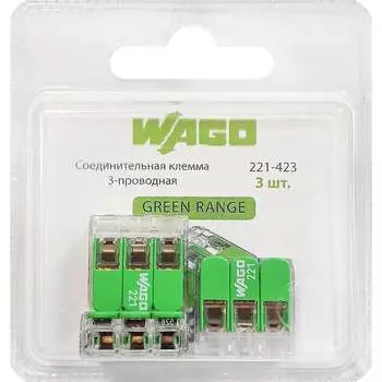 Трехпроводная соединительная клемма WAGO (221-423) 50272