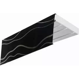 Трехрядный карниз Эскар ЭКОНОМ Волны black 770420280