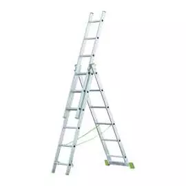Трехсекционная алюминиевая лестница rigger 3x8 101308