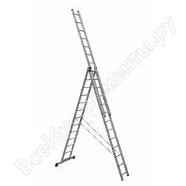 Универсальная алюминиевая трехсекционная лестница Алюмет Серия H3 5313