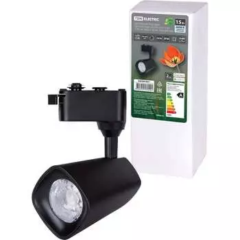 Трековый однофазный светильник TDM ELECTRIC LED TRL-02-015-NB 15 Вт, 24, 4000 К, 90 Ra, черный SQ0369-0021