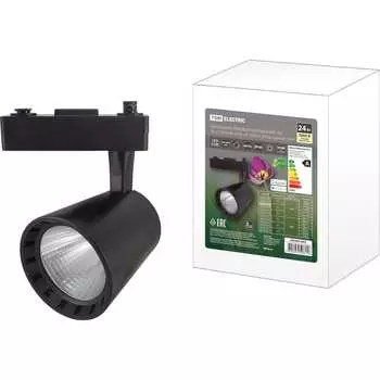 Трековый однофазный светильник TDM ELECTRIC LED TRL-01-024-WB 24 Вт, 24, 3000 К, 80 Ra, черный SQ0369-0003