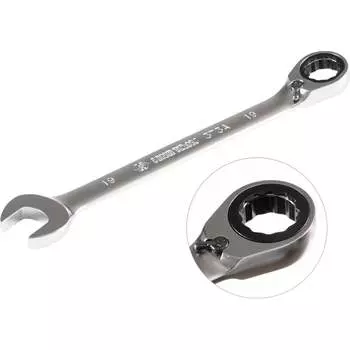 Трещоточный комбинированный ключ KING TONY 373A19M