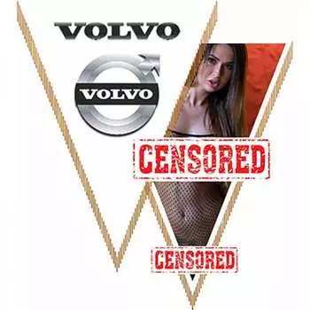 Треугольный автомобильный вымпел SKYWAY VOLVO с девушкой S05101084