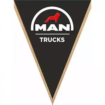 Треугольный вымпел man фон черный skyway s05101053