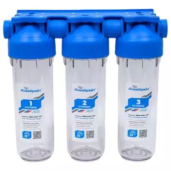 Трёхступенчатый фильтр Аквабрайт SLIM LINE 33687