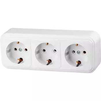 Тройная наружная розетка Юпитер Стандарт JP7410-10