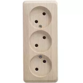 Тройная розетка Systeme Electric ЭТЮД PA16-009D