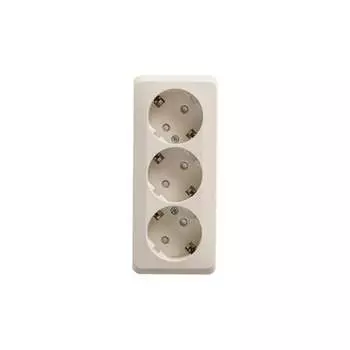 Тройная розетка Systeme Electric ЭТЮД PA16-012K