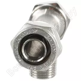 Тройник обж-н-обж 20х1/2x20 никелированный uni-fitt 668n7270
