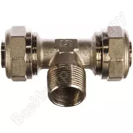 Тройник обж-н-обж 26х3/4x26 никелированный uni-fitt 668n8380